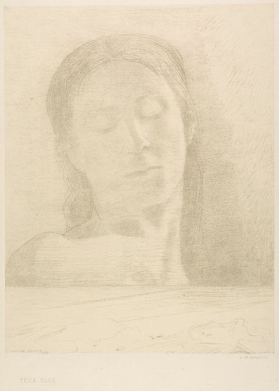 Zavřené oči od Odilon Redon
