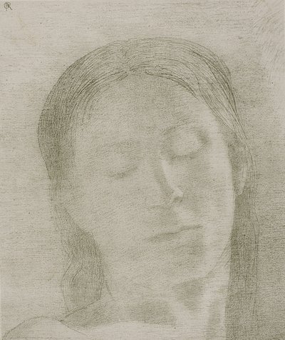 Zavřené oči, 1890 od Odilon Redon