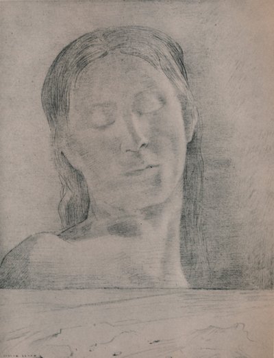 Zavřené oči, kolem 1890, 1946 od Odilon Redon