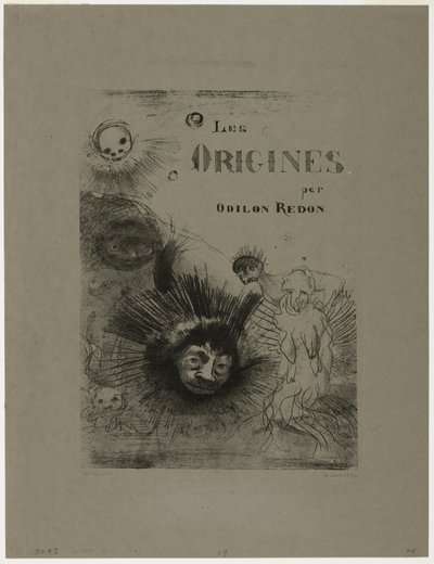 Obálka - titulní list knihy Les Origines od Odilon Redon