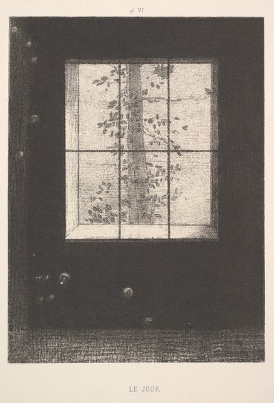 Day Le Jour, ze série, Dreams Songes, deska VI, 1891. od Odilon Redon