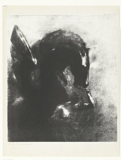 Uvězněný Pegas Pegase captif (název na objektu) od Odilon Redon