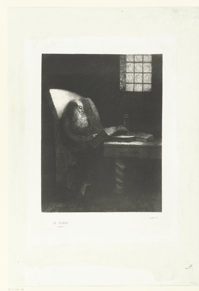 Čtenář Le Liseur (název na objektu) Portrét Rodolpha Bresdina od Odilon Redon