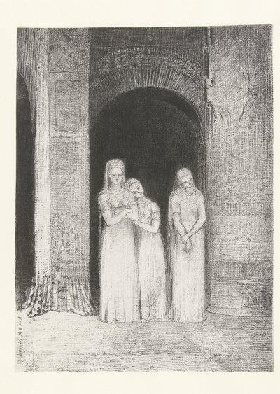 Kněžky byly na stráži Kněžky čekaly La Nuit (název série) Noc (název seriálu) od Odilon Redon