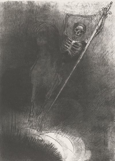 Smrt na koni, 1899 (tisk) od Odilon Redon