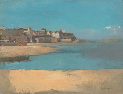 Vesnice u moře, Bretaň. Kolem roku 1880 od Odilon Redon