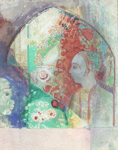 Sen (akvarel a kvaš na papíře) od Odilon Redon