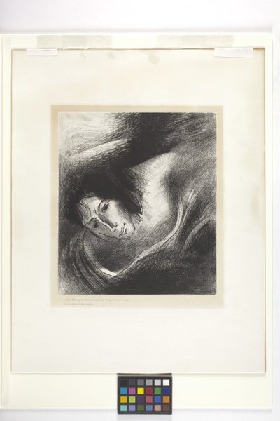 A ďábel, který je svedl (litografie na papíře s nášivkou) od Odilon Redon