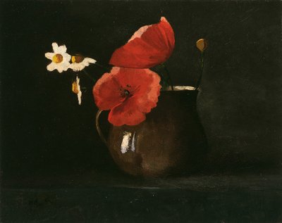 Květiny: vlčí máky a sedmikrásky, c. 1867. od Odilon Redon