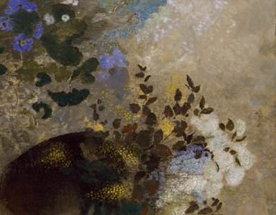 Květiny v černé váze, kolem 1909-10 od Odilon Redon