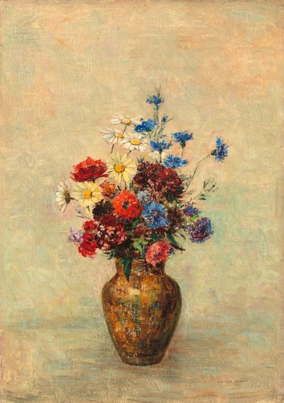 Květiny ve váze od Odilon Redon