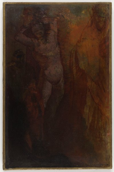 Francouzsky: Composition à trois personnages (Bičování) od Odilon Redon