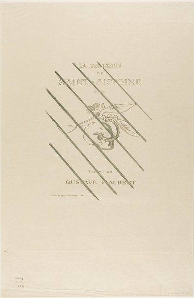 Frontispis/titulní deska pro Tentation de St. Antoine od Odilon Redon