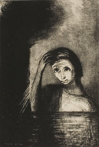 Frontispis z knihy Emila Verhaerena Les Debacles od Odilon Redon