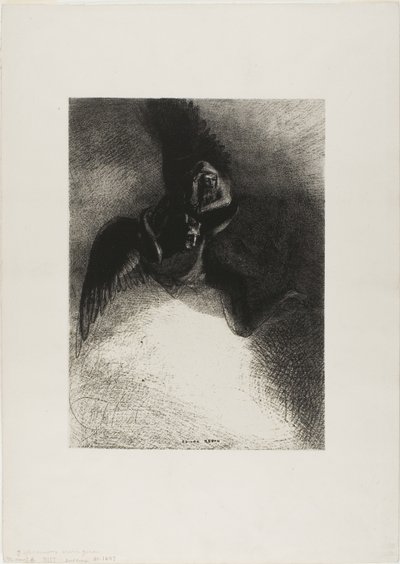 Frontispis k A Gustave Flaubertovi (To Gustave Flaubert) od Odilon Redon