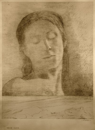 Zavřené oči od Odilon Redon
