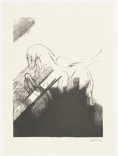 okřídlený kůň Cheval aile od Odilon Redon