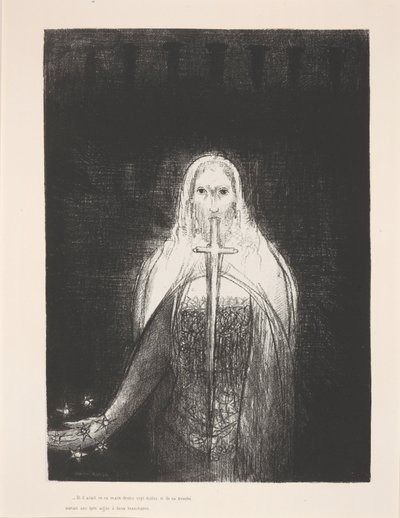 „V pravé ruce držel sedm hvězd...“, ilustrace ze série „Apocalypse de Saint-Jean“ od Odilon Redon