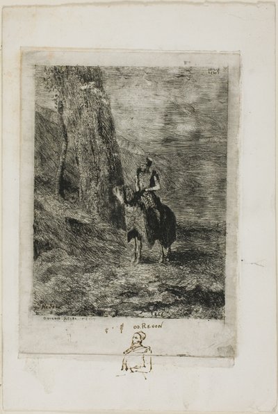 Jezdec čeká od Odilon Redon