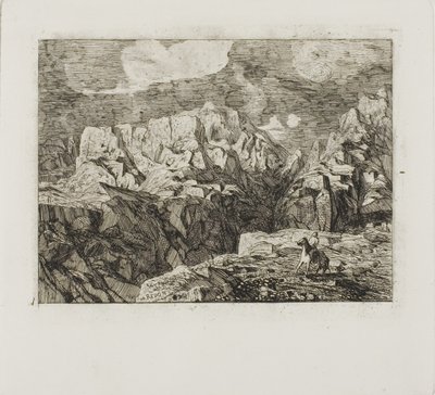 Jezdec v horách od Odilon Redon