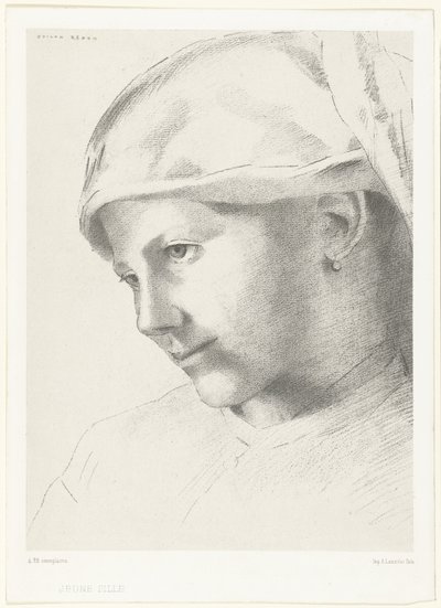Jong meisje Mladá dívka (titul na předmětu) od Odilon Redon