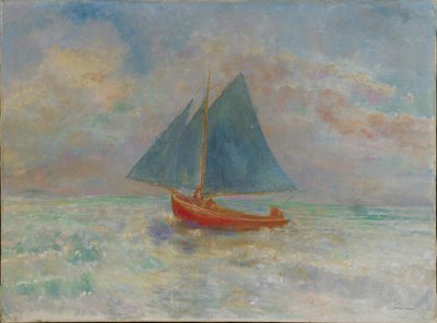 Le Bateau rouge Červená loď, c. 1910. od Odilon Redon