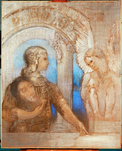 Mystický rytíř (olej na plátně) od Odilon Redon