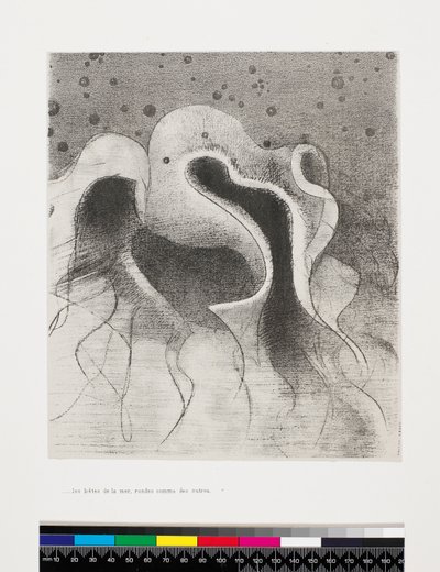 The Sea Beasts of the Sea Round Like Wineskins, 1896 od Odilon Redon