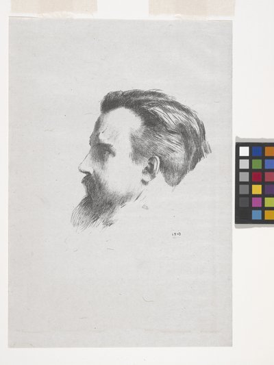 Maurice Denis (litografie na papíře chine volant) od Odilon Redon