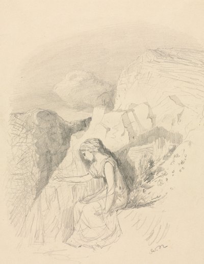 Melancholie, c. 1868. od Odilon Redon
