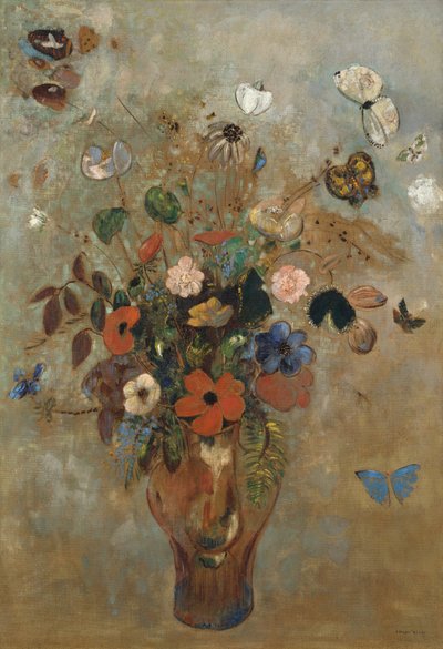 Zátiší s květinami, 1905. od Odilon Redon