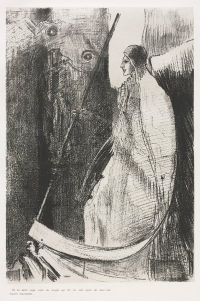 Apokalypsa svatého Jana: A z chrámu vyšel další anděl..., 1899. od Odilon Redon