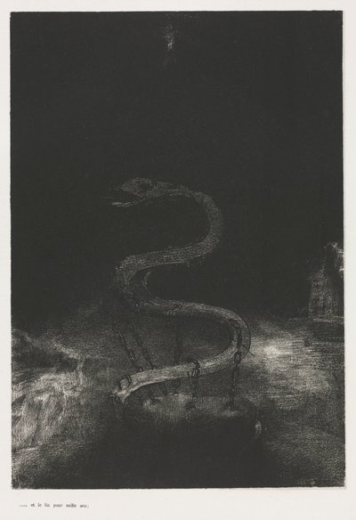 Apokalypsa svatého Jana: A spoutal ho na tisíc let, 1899. od Odilon Redon