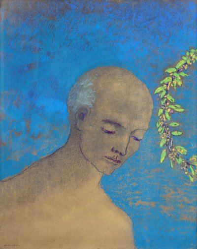 The Crown, 1910 (pastel a dřevěné uhlí) od Odilon Redon