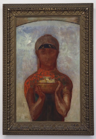 Pohár záhad, nebo Sibyla, kolem roku 1890 od Odilon Redon