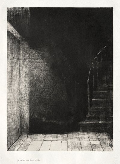 Strašidelný dům: Oba jsme viděli velké bledé světlo, 1896. od Odilon Redon