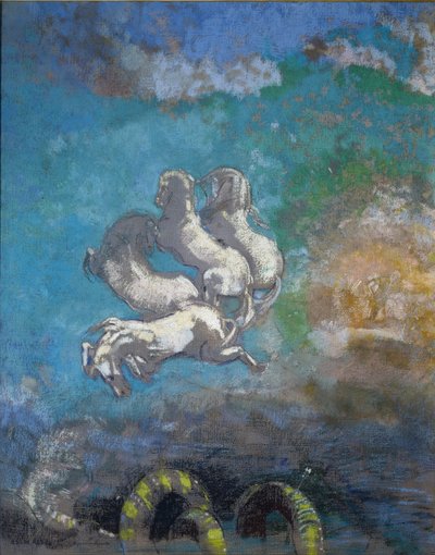 Vůz Apolla - Pastel od Odilon Redon