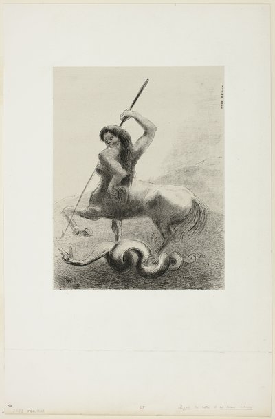 Byly tu boje a marná vítězství, deska 6 z 8 z "Les Origines" od Odilon Redon