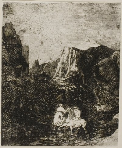 Dva malí jezdci od Odilon Redon