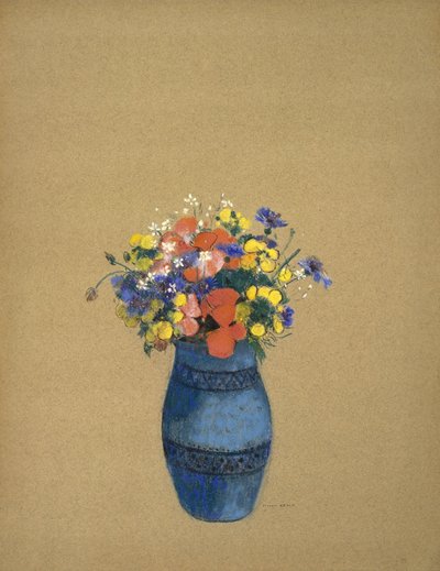 Váza s květinami od Odilon Redon
