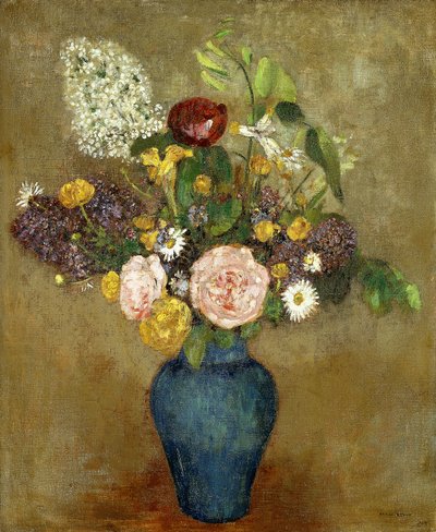 Váza s květinami; Váza s květinami, od Odilon Redon