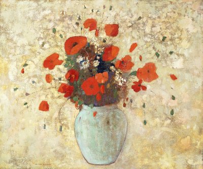 Váza s mákem; Váza s mákem, 1905-09 od Odilon Redon