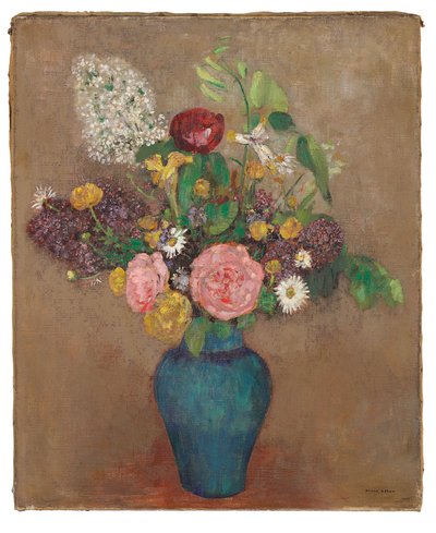 Váza s květinami od Odilon Redon