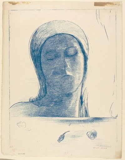 Zavřené oči od Odilon Redon