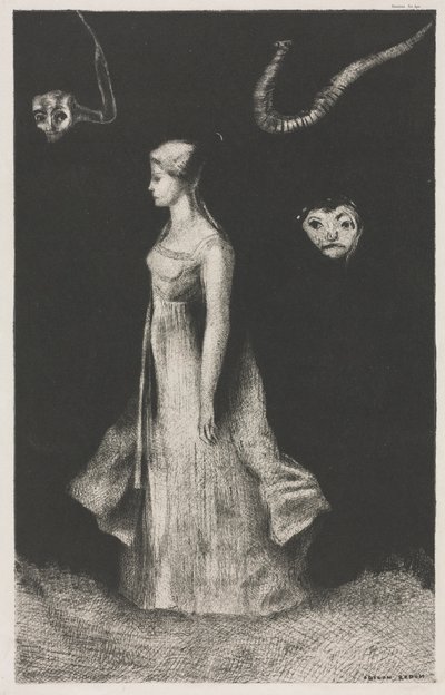 Posedlost, 1894. od Odilon Redon Printer: Monrocq