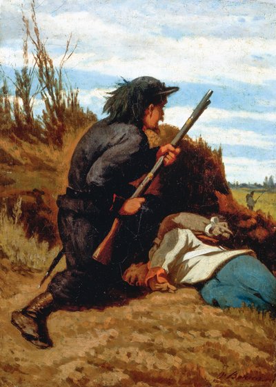 Voják v zákopech od Odoardo Borrani