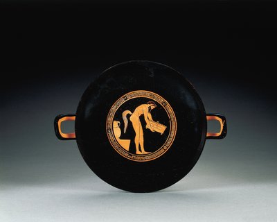 Podkrovní kylix s červenou postavou, kolem 470 př. Kr od Oedipus Painter