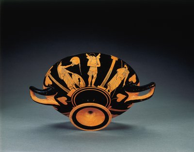 Podkrovní kylix s červenou postavou, kolem 470 př. Kr od Oedipus Painter