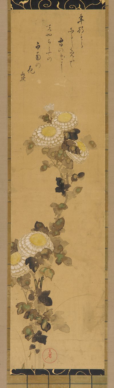 Chryzantémy, 18.-19. století. od Ogata Kenzan