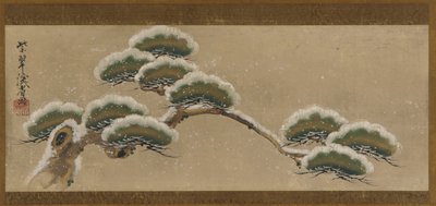 Zasněžené borové větve, období Edo, 18. století. od Ogata Kenzan